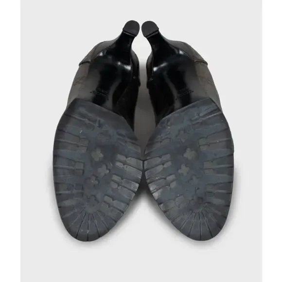 Gucci Silver Embossed Leather Wedge Sandals Sz.35 - Picture 5 of 5